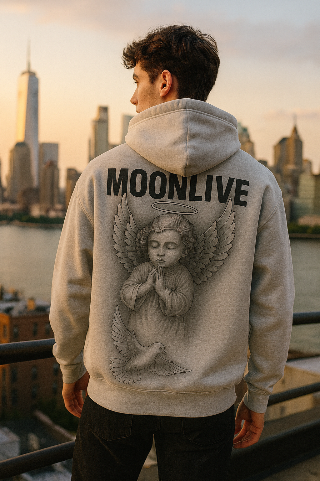 Herren Artistic Graphic Oversized Hoodie
